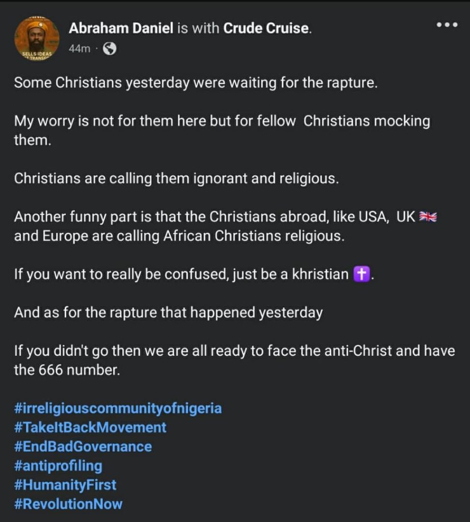 African Christians Awaiting Rapture